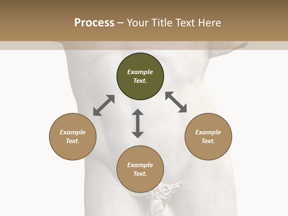 Marmoreal Torso Of The Italian Renaissance Age, Period Immediately Following The Middle Ages PowerPoint Template