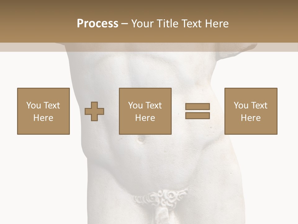 Marmoreal Torso Of The Italian Renaissance Age, Period Immediately Following The Middle Ages PowerPoint Template
