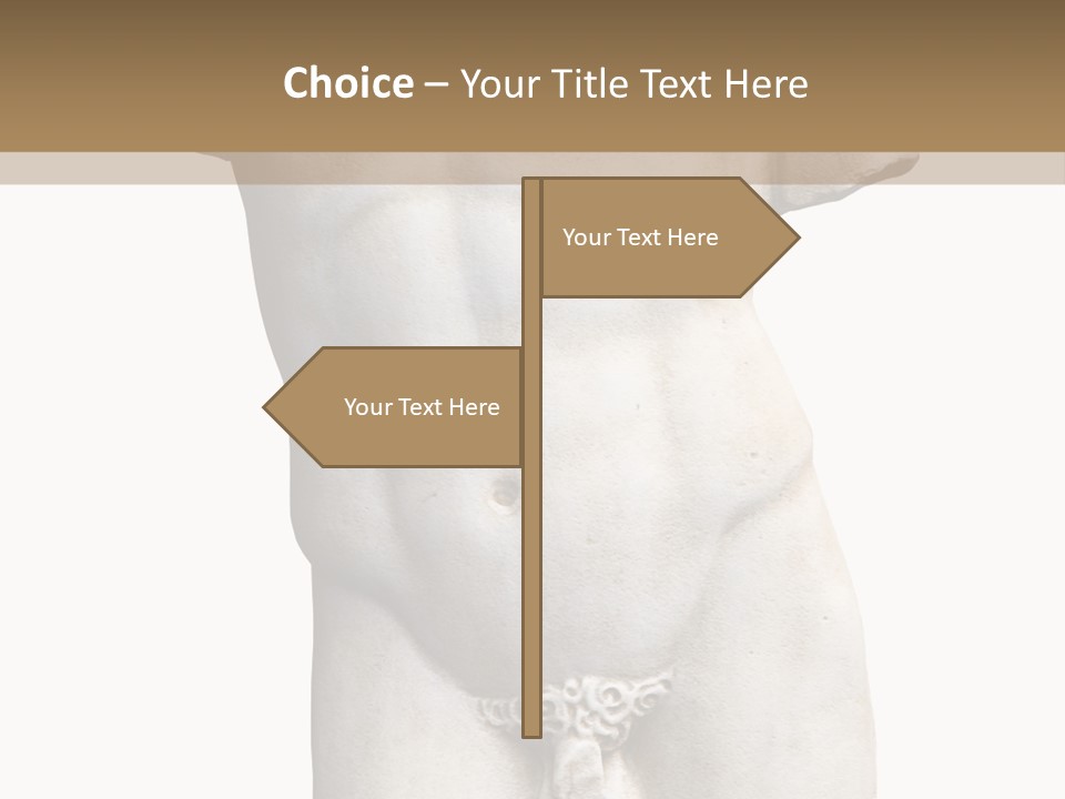 Marmoreal Torso Of The Italian Renaissance Age, Period Immediately Following The Middle Ages PowerPoint Template