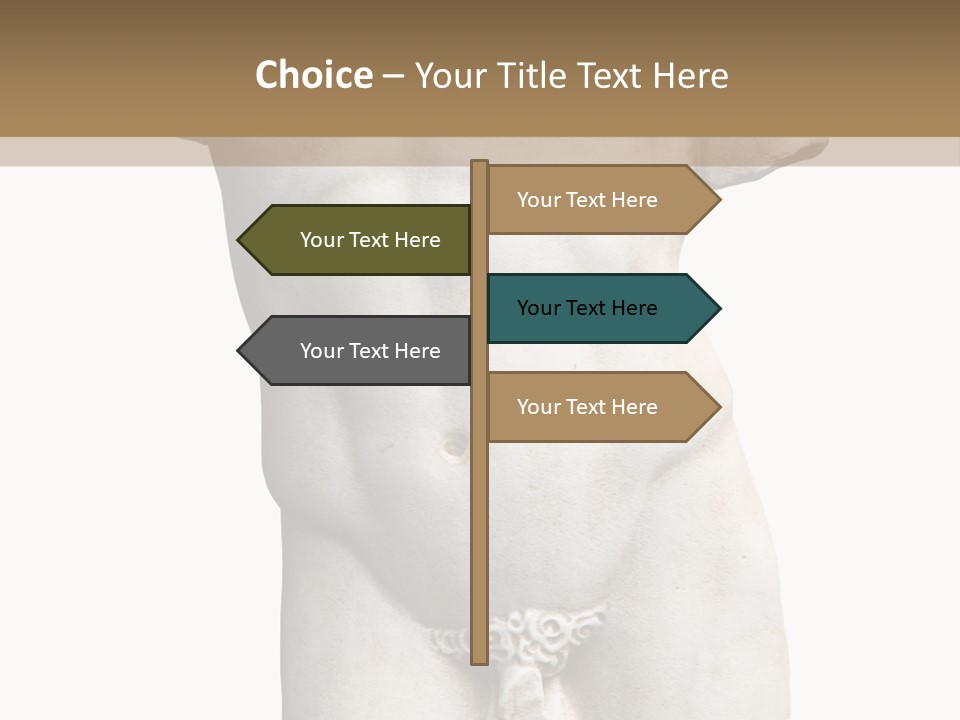 Marmoreal Torso Of The Italian Renaissance Age, Period Immediately Following The Middle Ages PowerPoint Template