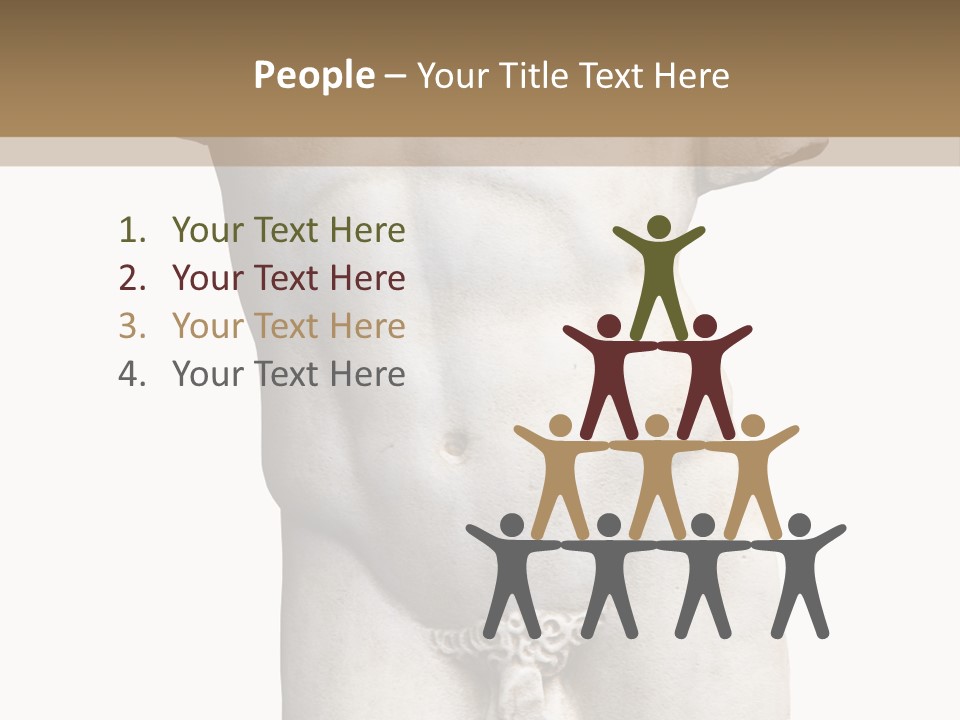 Marmoreal Torso Of The Italian Renaissance Age, Period Immediately Following The Middle Ages PowerPoint Template