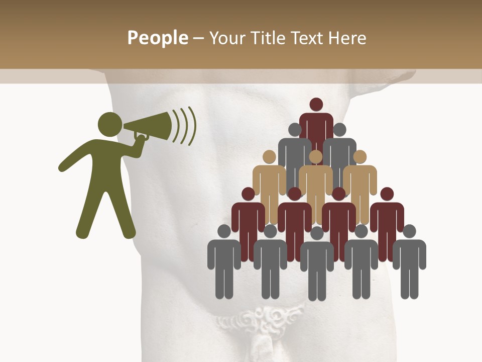 Marmoreal Torso Of The Italian Renaissance Age, Period Immediately Following The Middle Ages PowerPoint Template