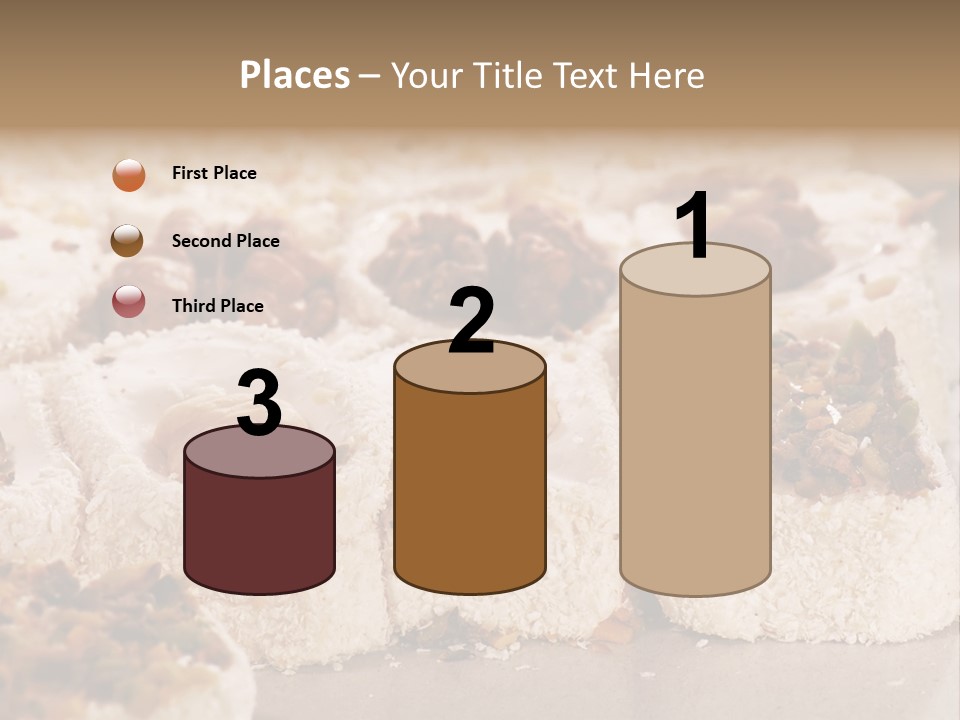 Turkish Delight Sweets In Close-Up PowerPoint Template
