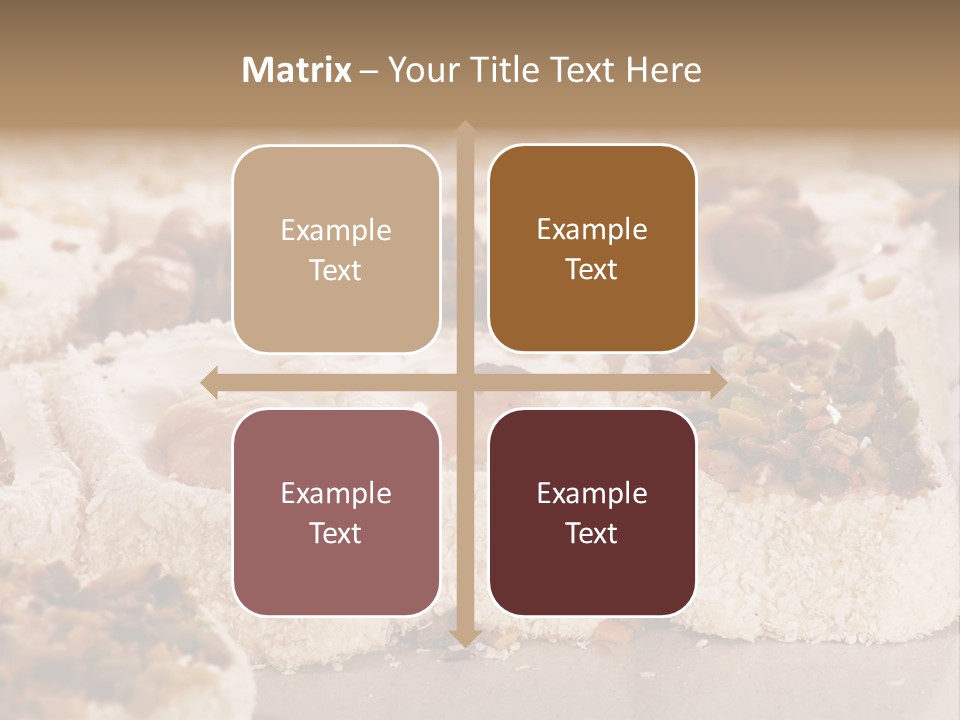 Turkish Delight Sweets In Close-Up PowerPoint Template