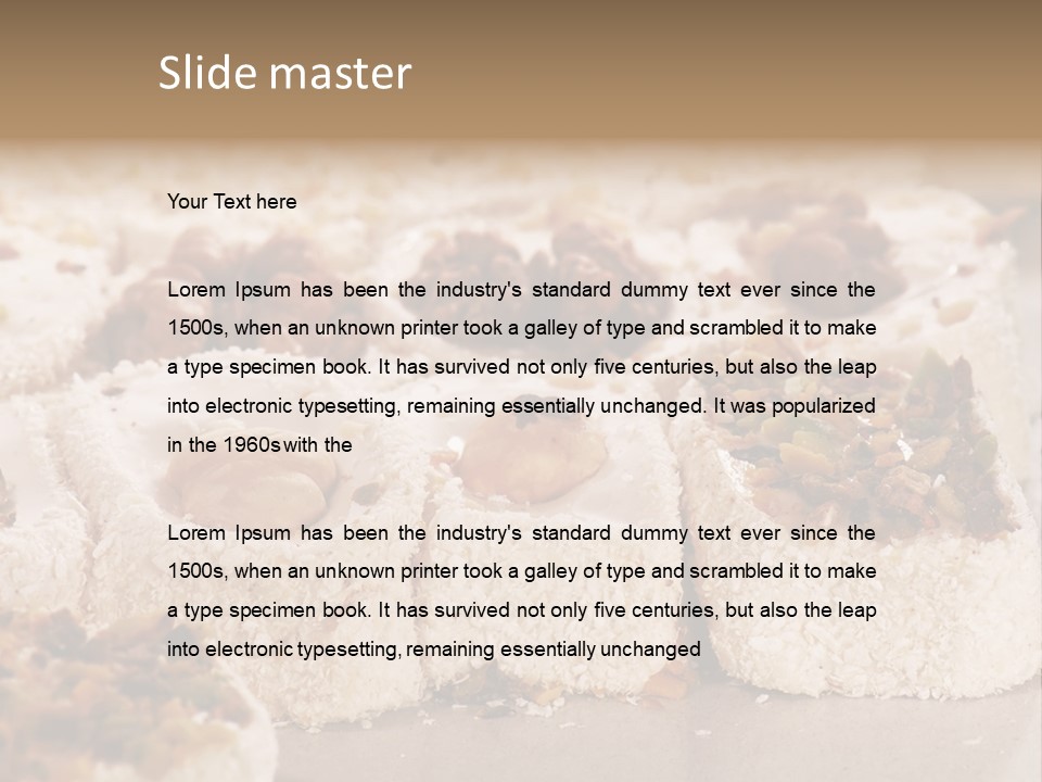 Turkish Delight Sweets In Close-Up PowerPoint Template