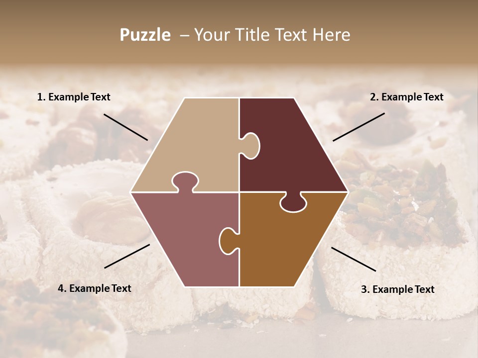 Turkish Delight Sweets In Close-Up PowerPoint Template