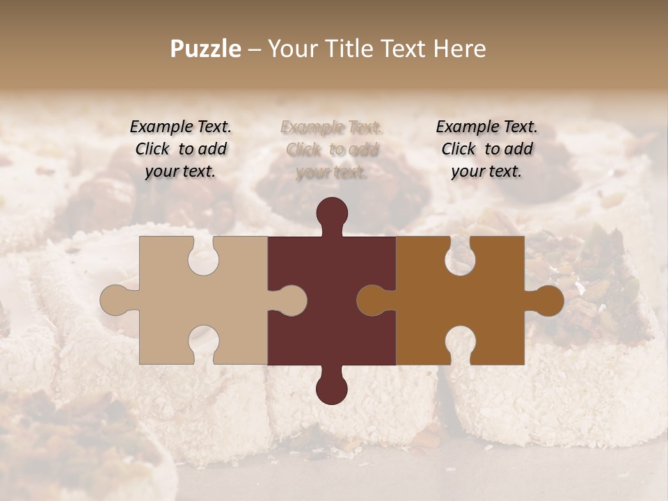 Turkish Delight Sweets In Close-Up PowerPoint Template