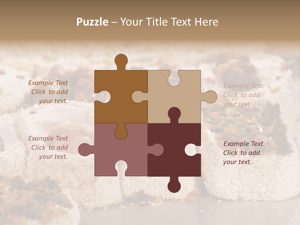 Turkish Delight Sweets In Close-Up PowerPoint Template