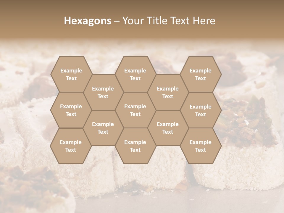 Turkish Delight Sweets In Close-Up PowerPoint Template