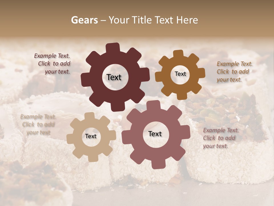 Turkish Delight Sweets In Close-Up PowerPoint Template