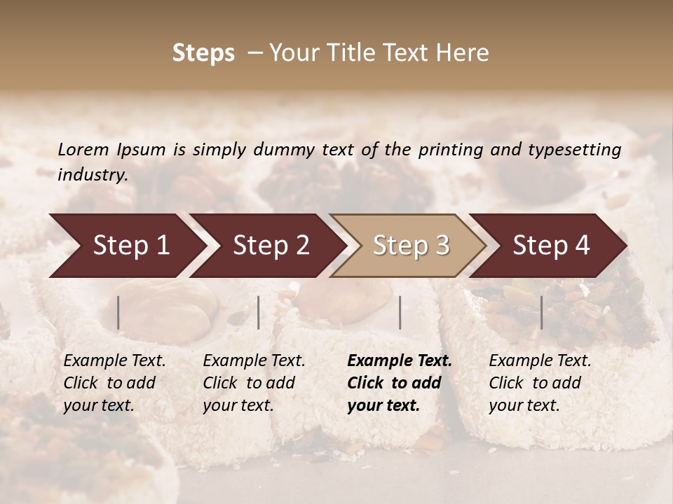 Turkish Delight Sweets In Close-Up PowerPoint Template