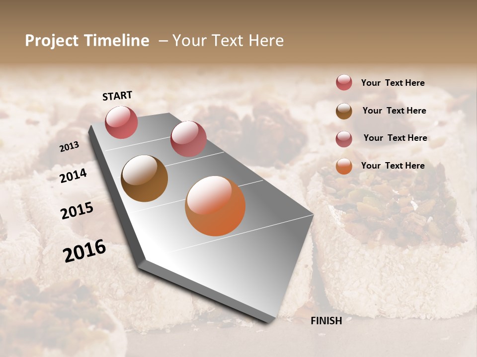 Turkish Delight Sweets In Close-Up PowerPoint Template