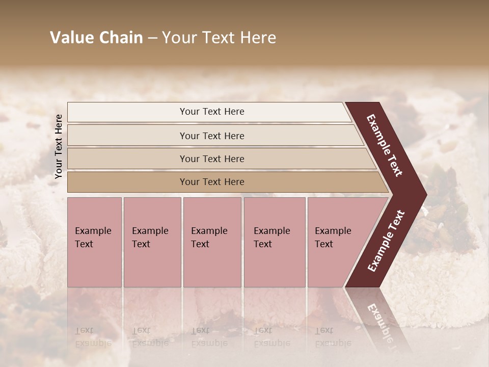 Turkish Delight Sweets In Close-Up PowerPoint Template