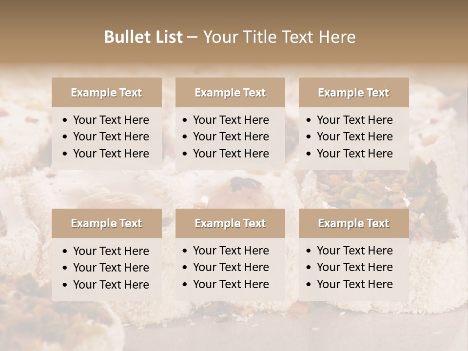 Turkish Delight Sweets In Close-Up PowerPoint Template