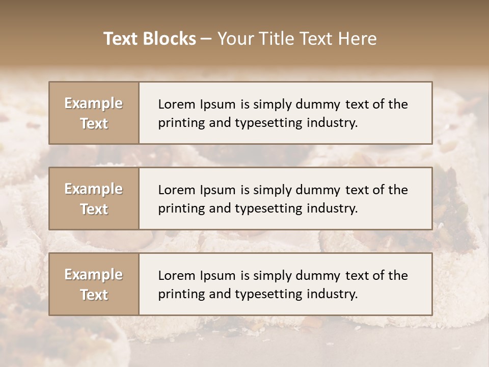 Turkish Delight Sweets In Close-Up PowerPoint Template