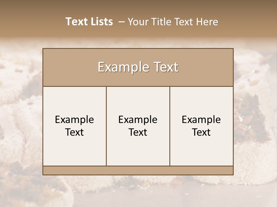 Turkish Delight Sweets In Close-Up PowerPoint Template