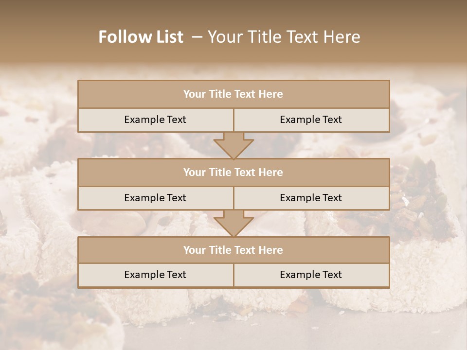 Turkish Delight Sweets In Close-Up PowerPoint Template