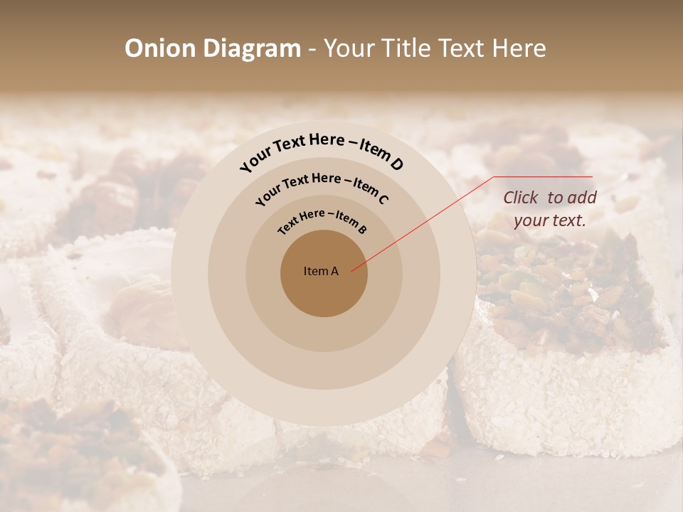 Turkish Delight Sweets In Close-Up PowerPoint Template