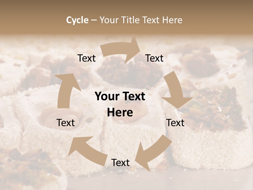 Turkish Delight Sweets In Close-Up PowerPoint Template