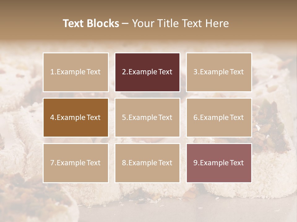 Turkish Delight Sweets In Close-Up PowerPoint Template