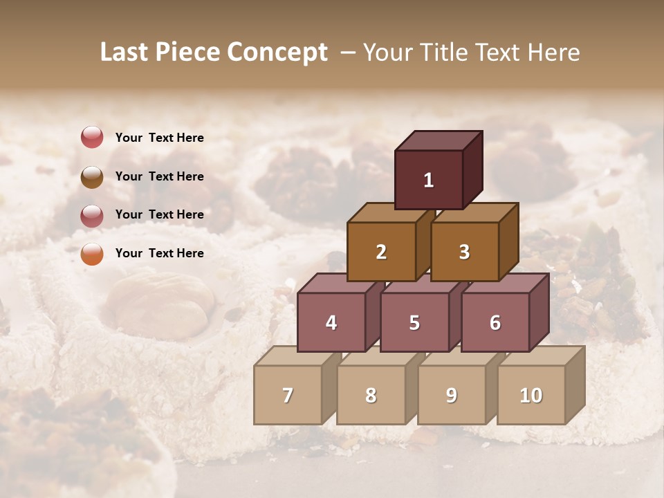 Turkish Delight Sweets In Close-Up PowerPoint Template