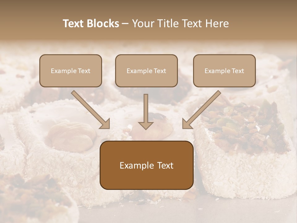 Turkish Delight Sweets In Close-Up PowerPoint Template