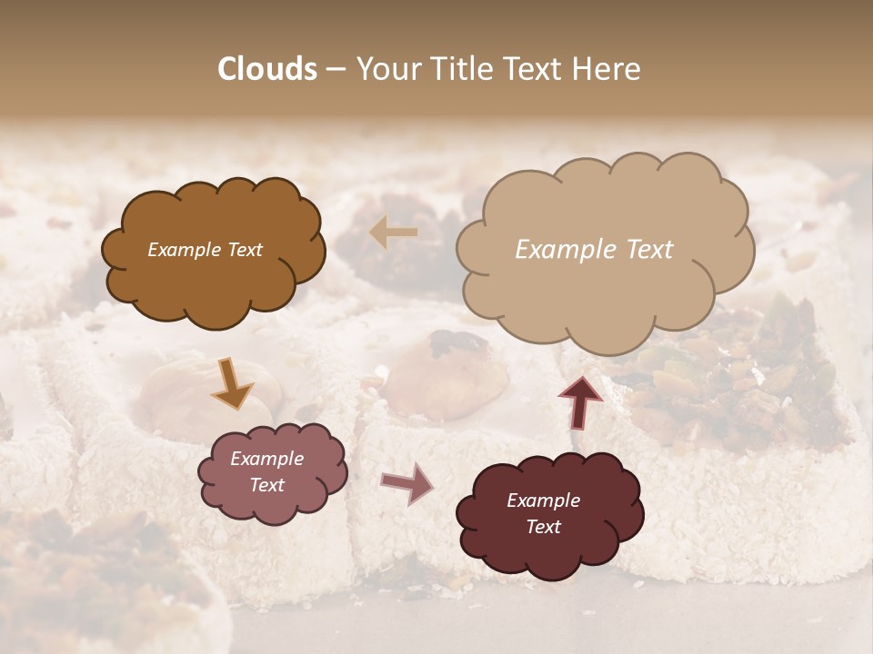 Turkish Delight Sweets In Close-Up PowerPoint Template