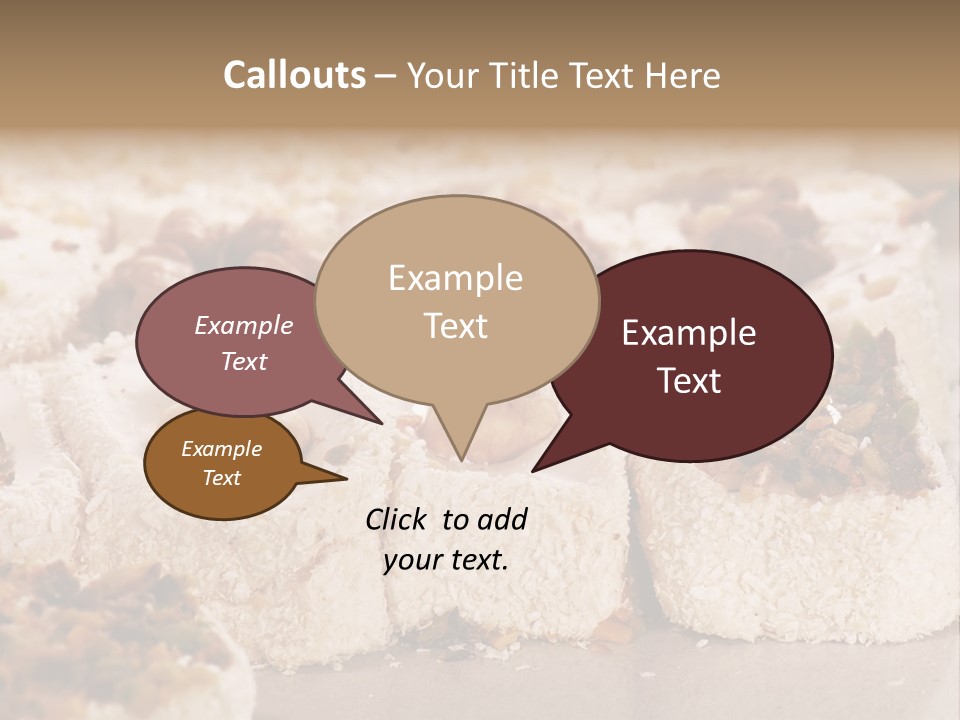 Turkish Delight Sweets In Close-Up PowerPoint Template