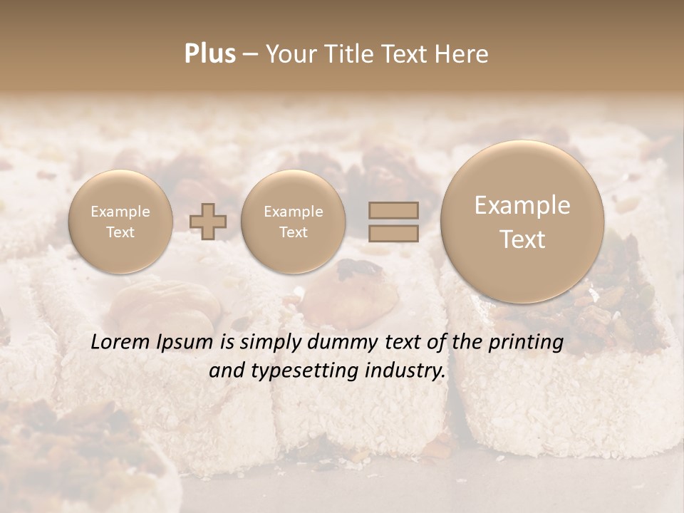 Turkish Delight Sweets In Close-Up PowerPoint Template