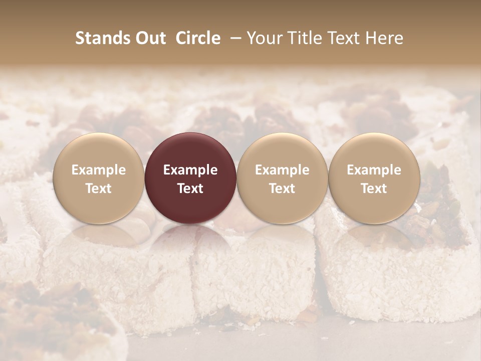 Turkish Delight Sweets In Close-Up PowerPoint Template