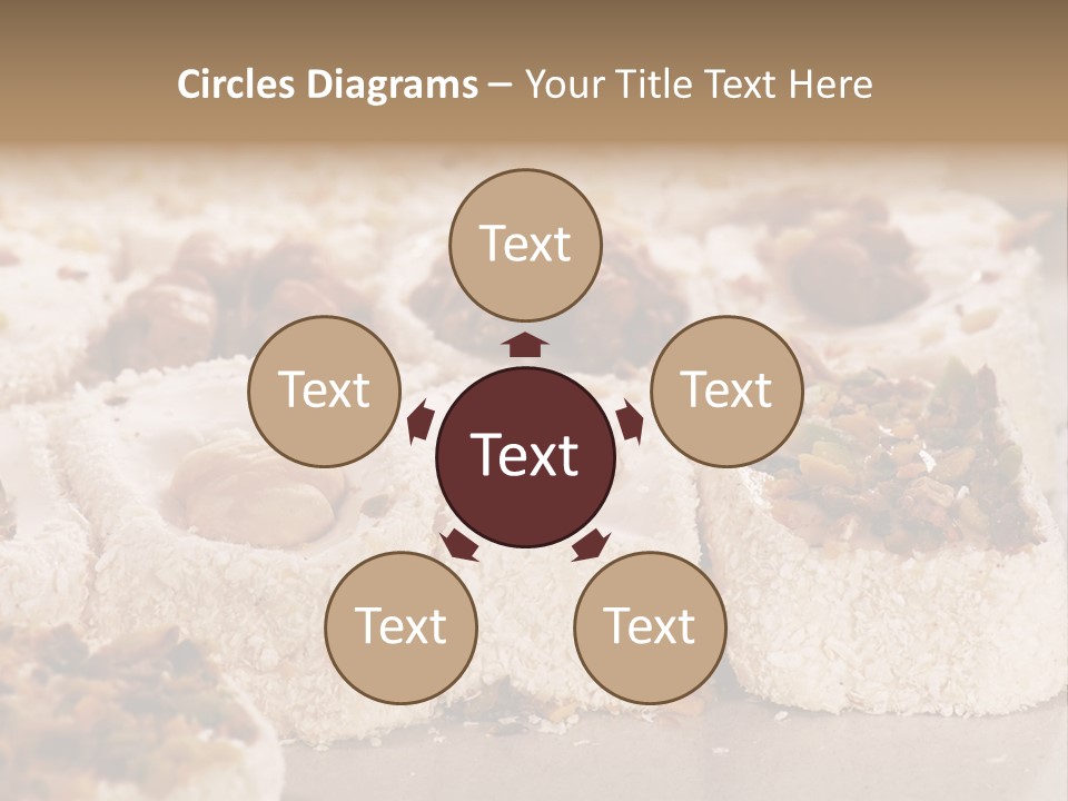 Turkish Delight Sweets In Close-Up PowerPoint Template