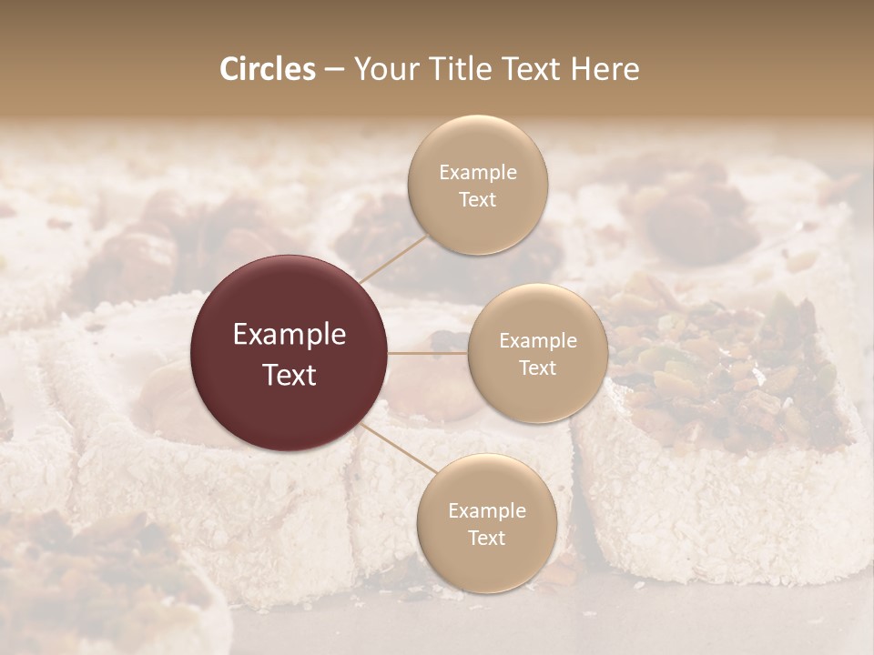 Turkish Delight Sweets In Close-Up PowerPoint Template