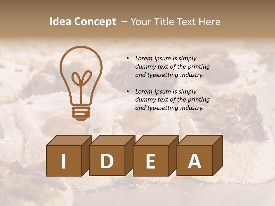 Turkish Delight Sweets In Close-Up PowerPoint Template