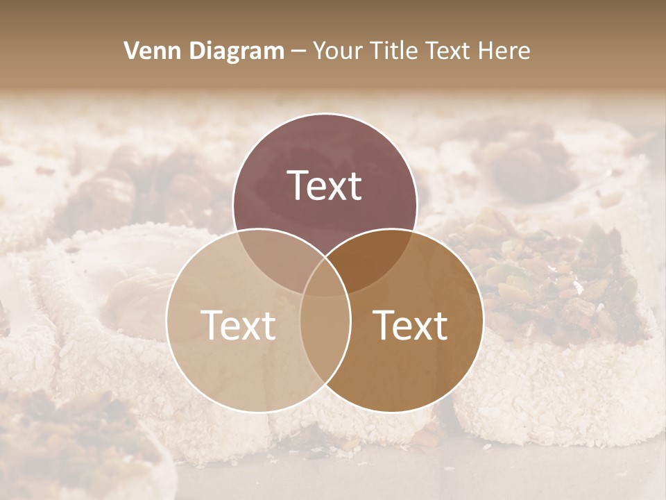 Turkish Delight Sweets In Close-Up PowerPoint Template