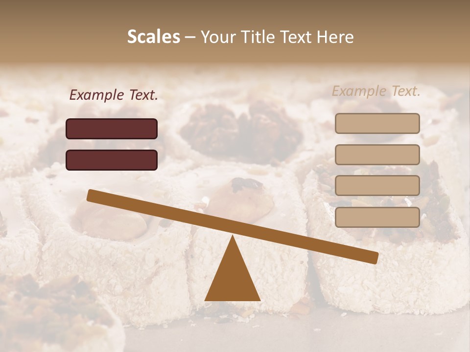 Turkish Delight Sweets In Close-Up PowerPoint Template