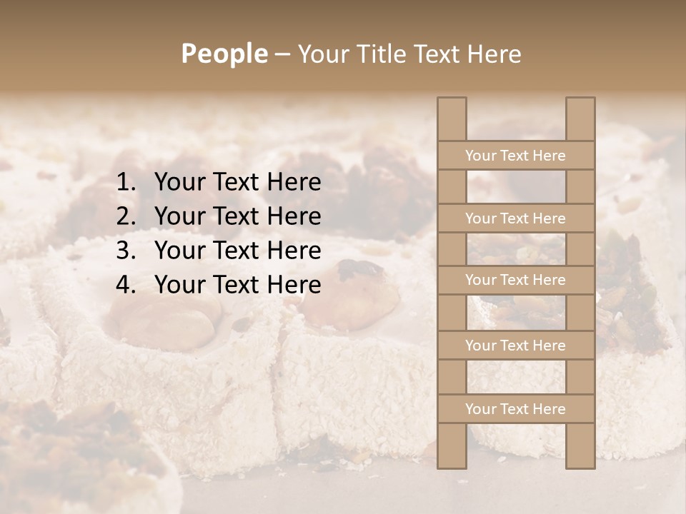 Turkish Delight Sweets In Close-Up PowerPoint Template