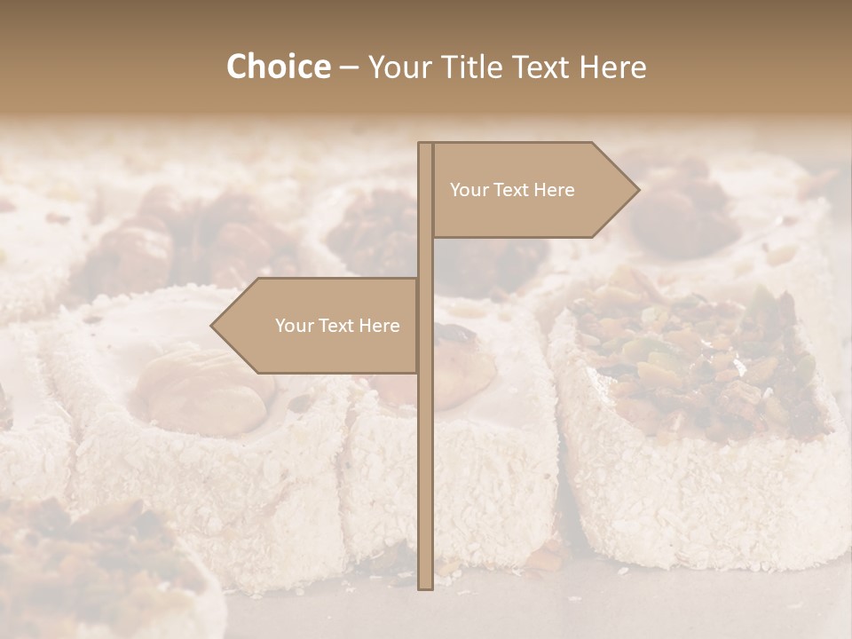 Turkish Delight Sweets In Close-Up PowerPoint Template