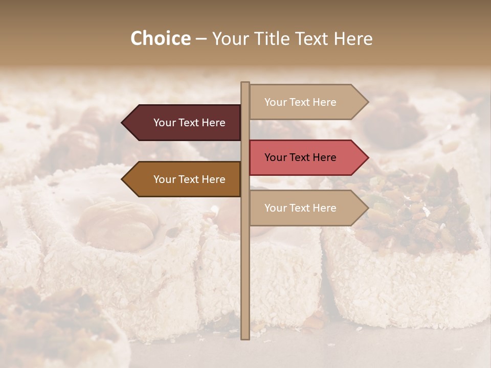 Turkish Delight Sweets In Close-Up PowerPoint Template