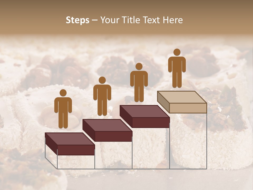 Turkish Delight Sweets In Close-Up PowerPoint Template