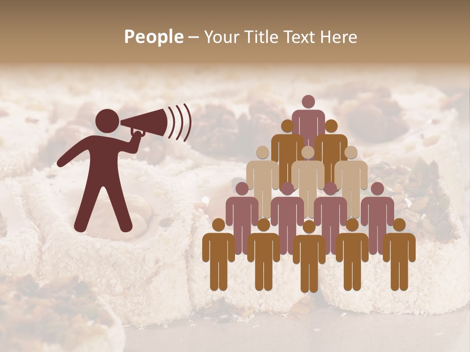 Turkish Delight Sweets In Close-Up PowerPoint Template