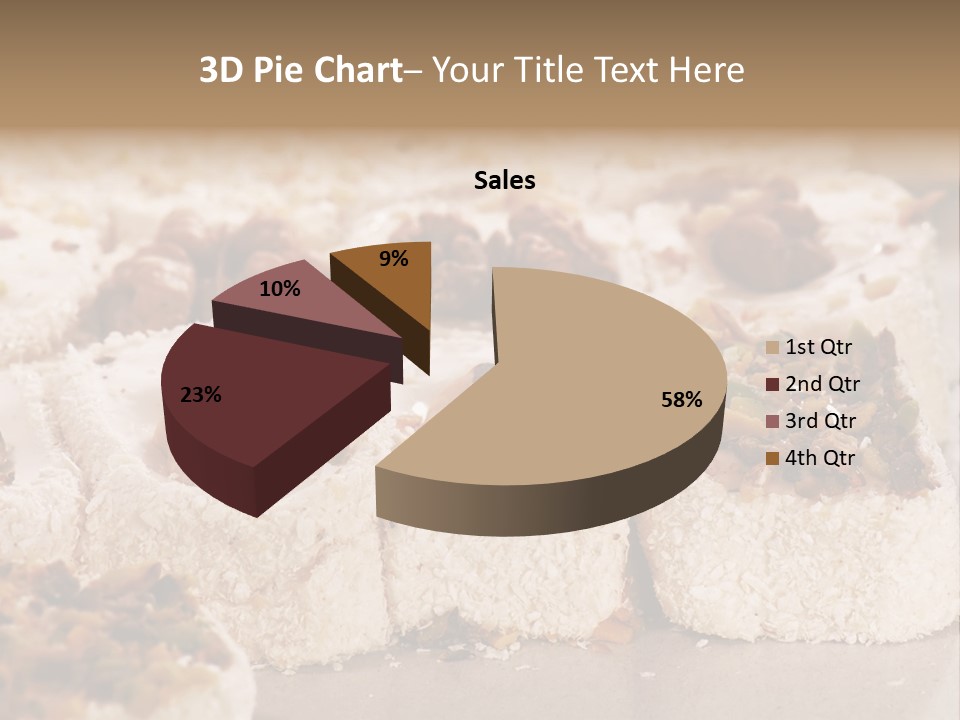 Turkish Delight Sweets In Close-Up PowerPoint Template