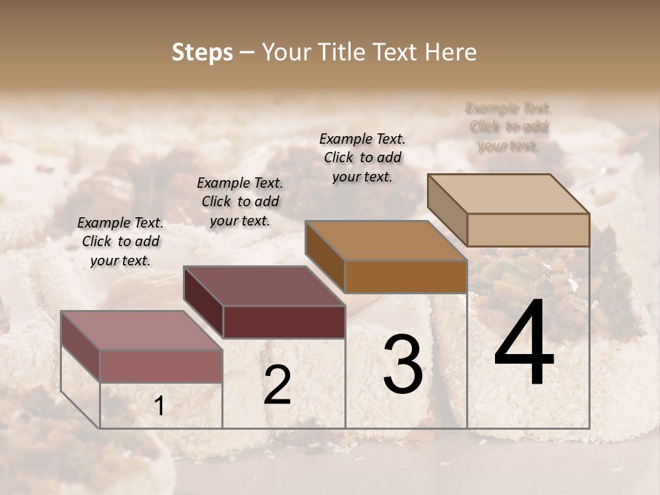 Turkish Delight Sweets In Close-Up PowerPoint Template