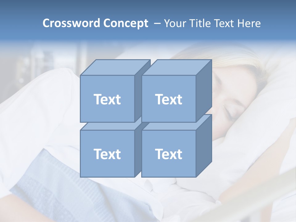 Woman Asleep In Hospital Bed PowerPoint Template