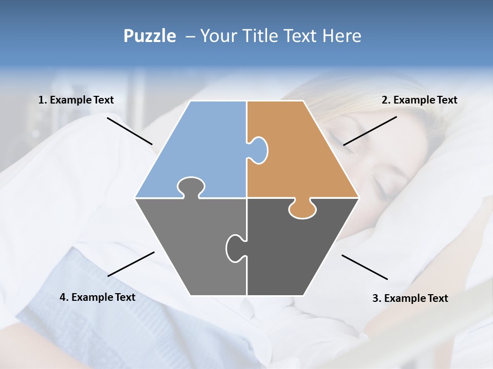 Woman Asleep In Hospital Bed PowerPoint Template