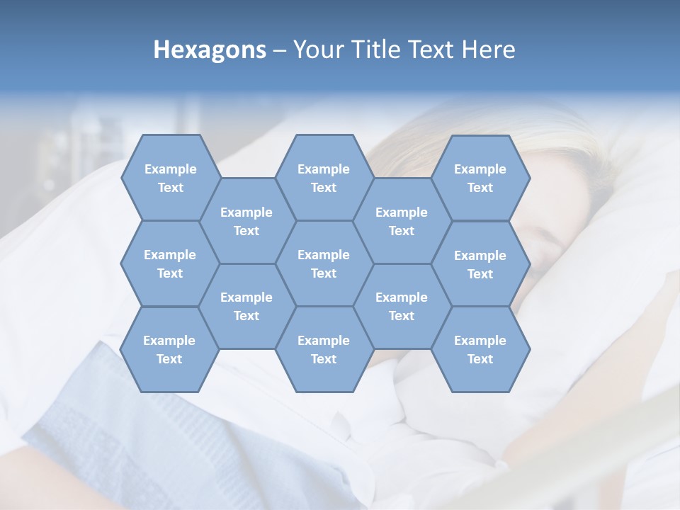 Woman Asleep In Hospital Bed PowerPoint Template