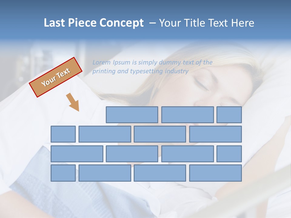 Woman Asleep In Hospital Bed PowerPoint Template