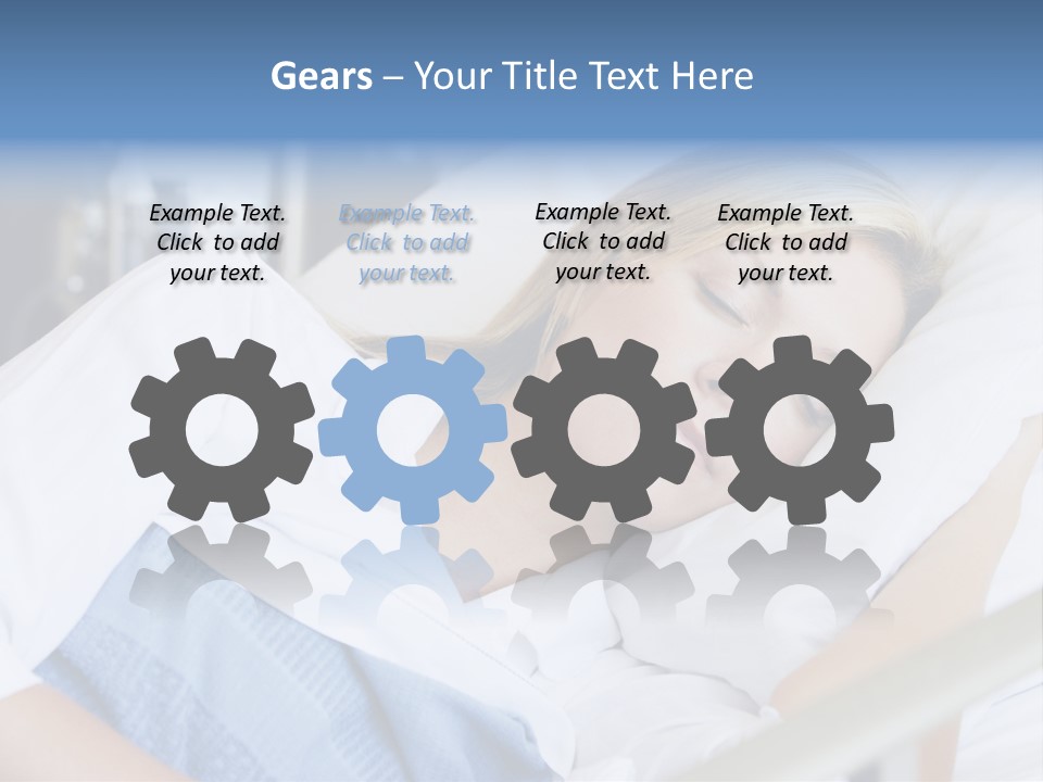 Woman Asleep In Hospital Bed PowerPoint Template