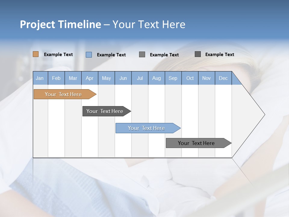 Woman Asleep In Hospital Bed PowerPoint Template