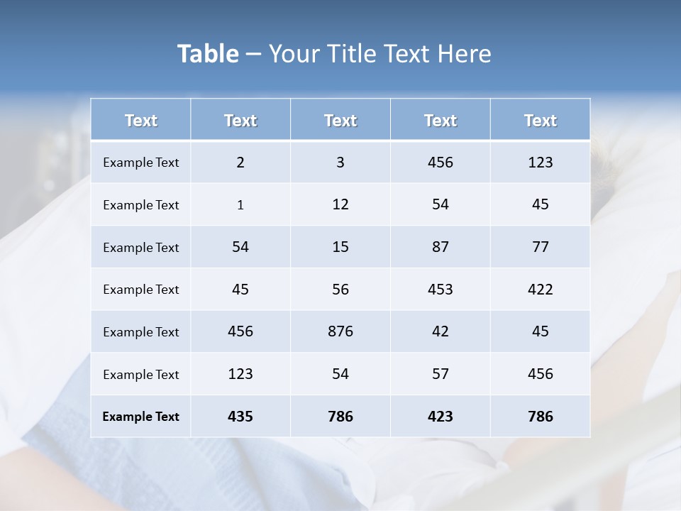 Woman Asleep In Hospital Bed PowerPoint Template