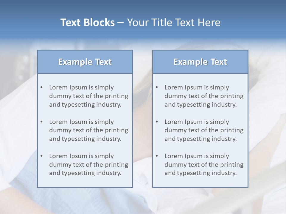 Woman Asleep In Hospital Bed PowerPoint Template